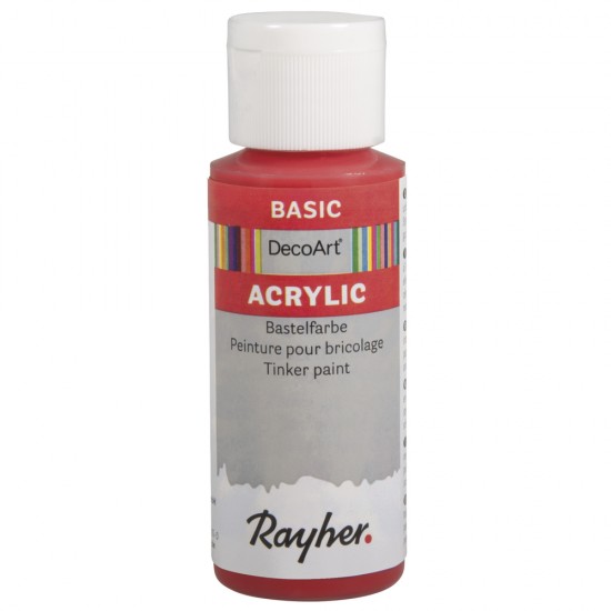 Vopsea acrilica Rayher Basic, light red, 59 ml