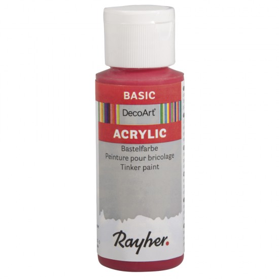Vopsea acrilica Rayher Basic, classical red, 59 ml