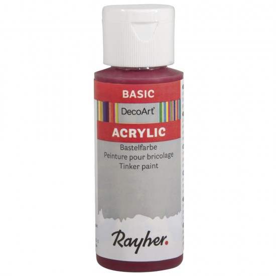Vopsea acrilica Rayher Basic, wine red, 59 ml