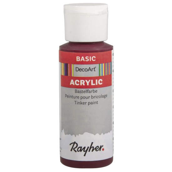 Vopsea acrilica Rayher Basic, burgundy, 59 ml