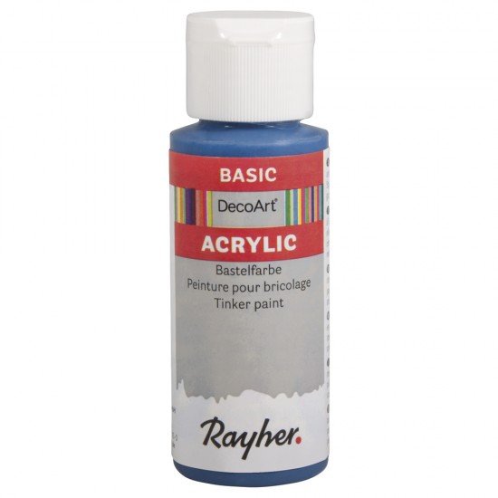 Vopsea acrilica Rayher Basic, true blue, 59 ml 