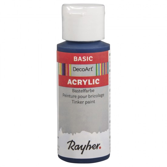 Vopsea acrilica Rayher Basic, navy blue, 59 ml