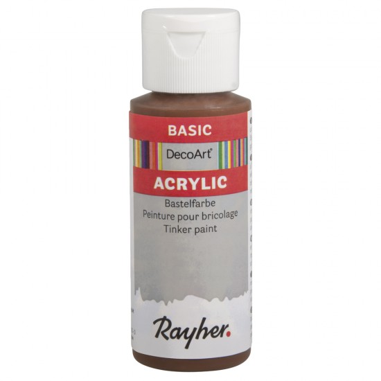 Vopsea acrilica Rayher Basic, chestnut, 59 ml
