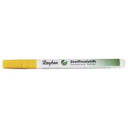 Marker Rayher pentru textile, cu varf subtire, culoare galben