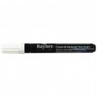 Marker Rayher, de uz general, varf rotund 2-4 mm, cu ventil, culoare alb