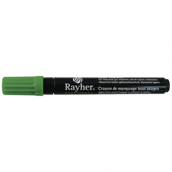 Marker Rayher, de uz general, varf rotund 2-4 mm, cu ventil, culoare verde inchis