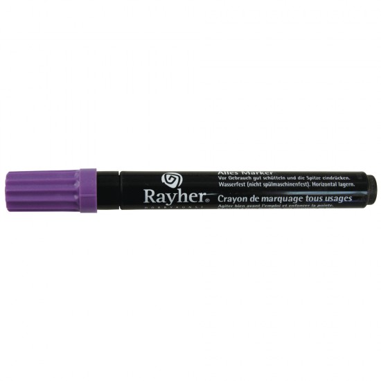 Marker Rayher, de uz general, varf rotund 2-4 mm, cu ventil, culoare lila