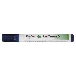 Marker Rayher pentru textile, cu varf gros, culoare albastru inchis