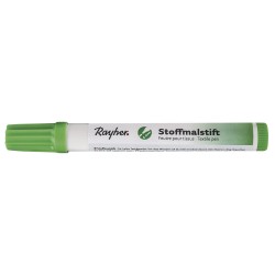 Marker Rayher pentru textile, cu varf gros, culoare verde tei