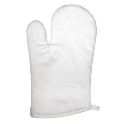 Oven glove, 28x16 cm, white, tab-bag 1 pce Oven glove, 28x16 cm, white, tab-bag 1 pce