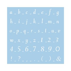 Sablon, classical scripture 1, 30x30 cm, tab-bag 1 pce.