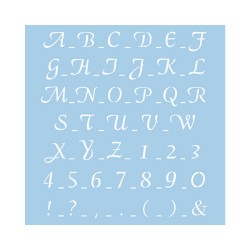 Sablon, classical scripture 2, 30x30 cm, tab-bag 1 pce.