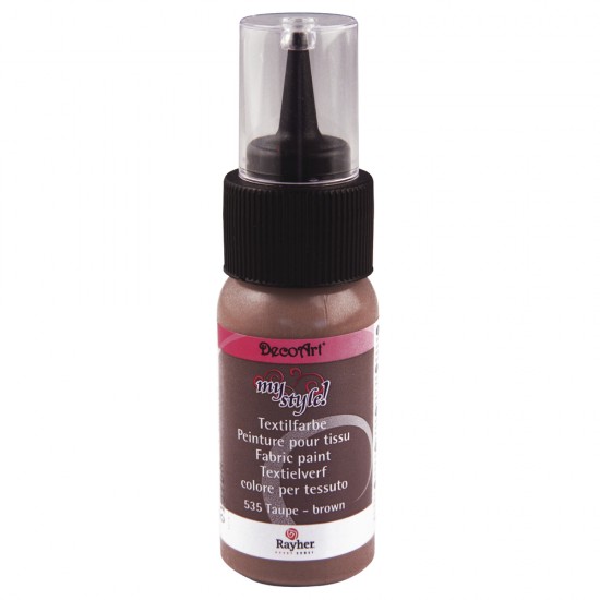 My Style Textile Colour, taupe-brown, on blister card, bottle 29ml