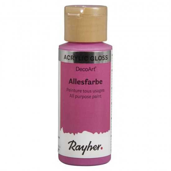 Multigloss Rayher, vopsea for ceramica si multe alte suprafete, flacon 59 ml, culoare roz cald