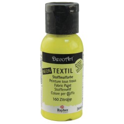 Neon fabric paint, lemon, bottle 34 ml Neon fabric paint, lemon, bottle 34 ml