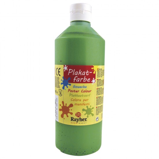 Vopsea Rayher, flacon de 500 ml, ideala pentru copii, culoare verde