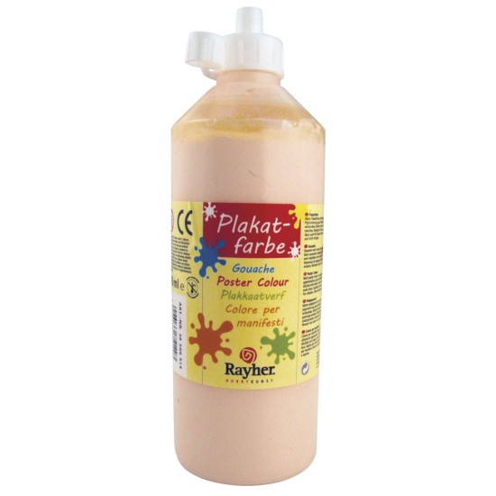Vopsea Rayher, flacon de 500 ml, ideala pentru copii, culoare crem