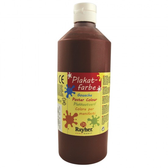 Vopsea Rayher, flacon de 500 ml, ideala pentru copii, culoare maro