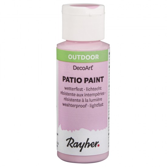 Vopsea acrylica Rayher, pentru exterior, rezistenta la intemperii praf, raze UV, flacon de 59 ml, culoare roz