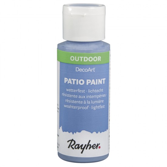 Vopsea acrylica Rayher, pentru exterior, rezistenta la intemperii praf, raze UV, flacon de 59 ml, culoare albastru bavarian