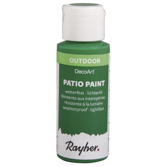 Vopsea acrylica Rayher, pentru exterior, rezistenta la intemperii, praf, raze UV, flacon de 59 ml, culoare verde pin