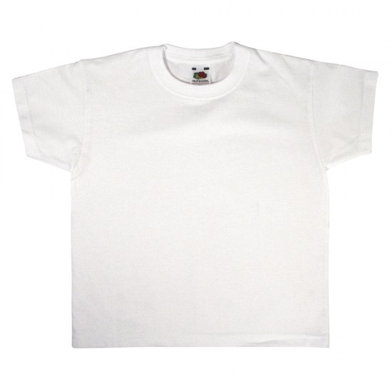 Tricou din bumbac pentru copii, marimea 104, alb, 160 g/m2
