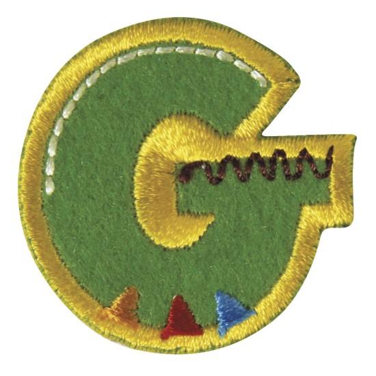Model textil litera G pentru calcat, 3cm