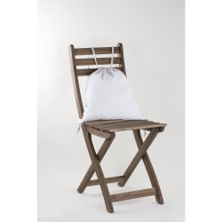 Geanta sport cu snur, alb, 38x42cm