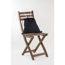 Geanta sport cu snur, negru, 38x42cm