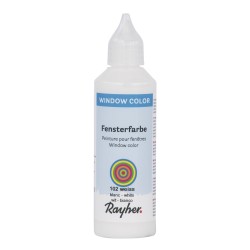 Vopsea Rayher pentru sticla, flacon 80 ml, culoare alb Vopsea Rayher pentru sticla, flacon 80 ml, culoare alb