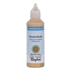 Vopsea Rayher pentru sticla, flacon 80 ml, culoare auriu Vopsea Rayher pentru sticla, flacon 80 ml, culoare auriu