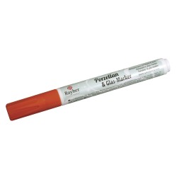 Marker Rayher pentru portelan si sticla, 1-2 mm, culoare portocaliu
