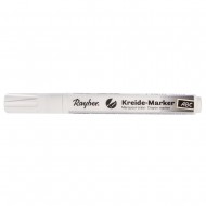 Marker creta Rayher, cu varf tip dalta 2-6 mm, culoare alb