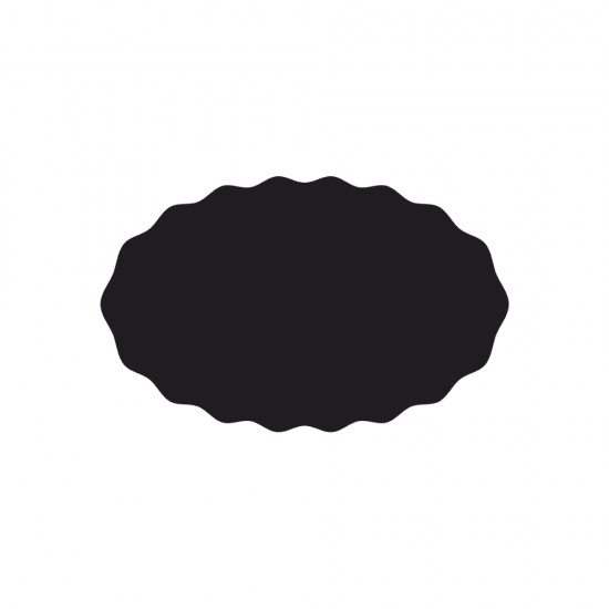 Sablon: wave Oval, 15x23,6cm, self-adhesive, tab-bag 1pc