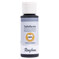 Vopsea Rayher pentu textile, tabla neagra, flacon 50 ml
