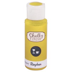 Vopsea Rayher Chalky Finish pentru sticla, cantitate 59 ml, culoare galben deschis