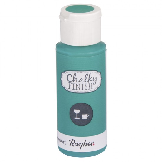 Vopsea Rayher Chalky Finish pentru sticla, cantitate 59 ml, culoare verde mare