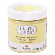 Vopsea Rayher Chalky Finish pentru lemn, ceramica, lut, hartie, canvas, beton, plastic, cantitate 118 ml, culoare vanilie
