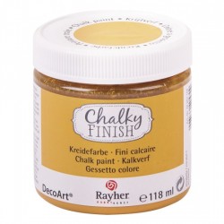 Vopsea Rayher Chalky Finish pentru lemn, ceramica, lut, hartie, canvas, beton, plastic, cantitate 118 ml, culoare galben Vopsea Rayher Chalky Finish pentru lemn, ceramica, lut, hartie, canvas, beton, plastic, cantitate 118 ml, culoare galben