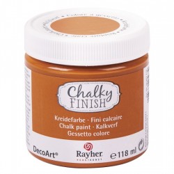 Vopsea Rayher Chalky Finish pentru lemn, ceramica, lut, hartie, canvas, beton, plastic, cantitate 118 ml, culoare portocaliu inchis Vopsea Rayher Chalky Finish pentru lemn, ceramica, lut, hartie, canvas, beton, plastic, cantitate 118 ml, culoare portocaliu inchis