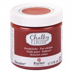 Vopsea Rayher Chalky Finish pentru lemn, ceramica, lut, hartie, canvas, beton, plastic, cantitate 118 ml, culoare rugina Vopsea Rayher Chalky Finish pentru lemn, ceramica, lut, hartie, canvas, beton, plastic, cantitate 118 ml, culoare rugina