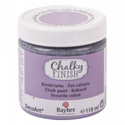 Vopsea Rayher Chalky Finish pentru lemn, ceramica, lut, hartie, canvas, beton, plastic, cantitate 118 ml, culoare lavanda Vopsea Rayher Chalky Finish pentru lemn, ceramica, lut, hartie, canvas, beton, plastic, cantitate 118 ml, culoare lavanda