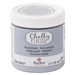 Vopsea Rayher Chalky Finish pentru lemn, ceramica, lut, hartie, canvas, beton, plastic, cantitate 118 ml, culoare gri piatra Vopsea Rayher Chalky Finish pentru lemn, ceramica, lut, hartie, canvas, beton, plastic, cantitate 118 ml, culoare gri piatra