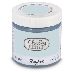Vopsea Rayher Chalky Finish pentru lemn, ceramica, lut, hartie, canvas, beton, plastic, cantitate 118 ml, culoare albastru-gri Vopsea Rayher Chalky Finish pentru lemn, ceramica, lut, hartie, canvas, beton, plastic, cantitate 118 ml, culoare albastru-gri
