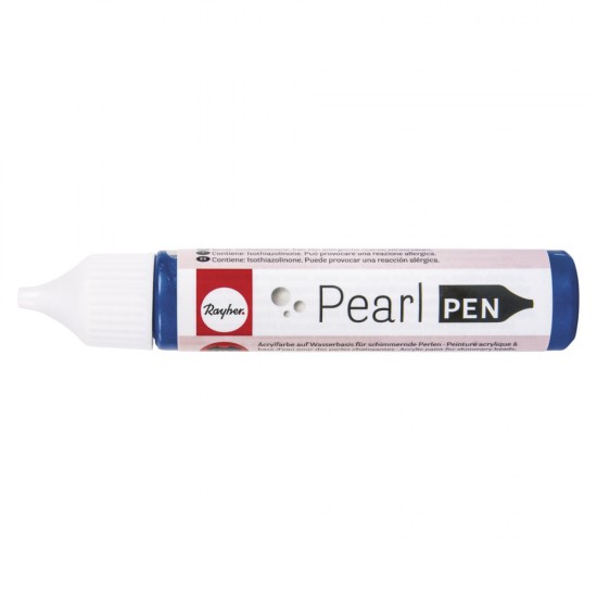 Pearl pen, Rayher, vopsea acrylica pe baza de apa pentru a forma margelute (perle), flacon de 28 ml, culoare albastru regal