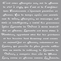 Sablon serigrafic Mesaj francez, 30x30 cm