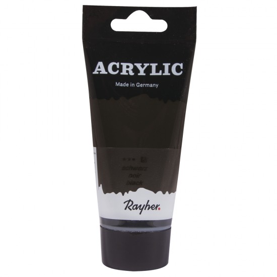 Vopsea acrilica Rayher, 75 ml, black 