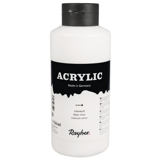 Vopsea acrilica Rayher, 750 ml, titanium white