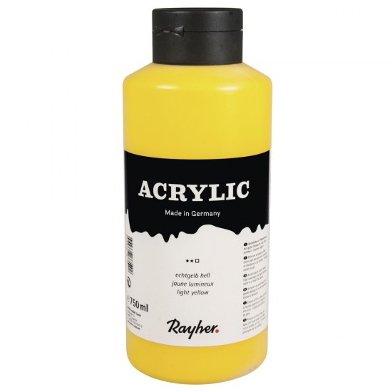 Vopsea acrilica Rayher, 750 ml, yellow light