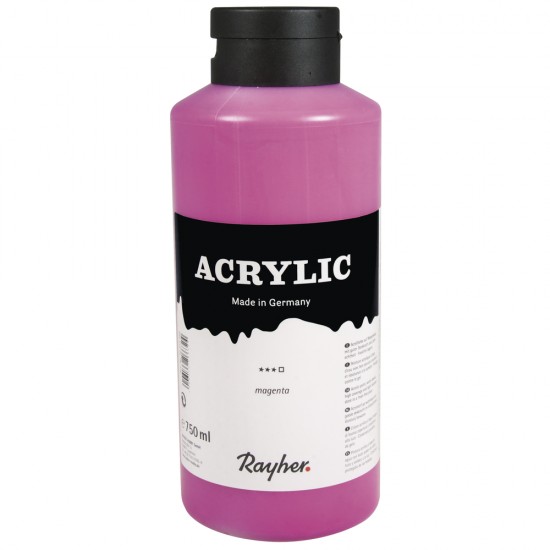 Vopsea acrylica Rayher, 750 ml, culoare roz mat